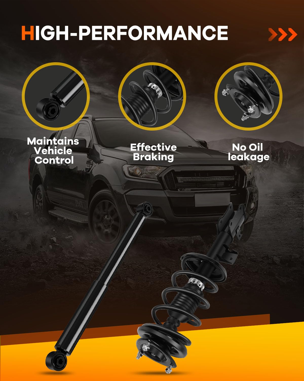 Amazon.com: OCPTY 4x Front and Rear Complete Struts Spring