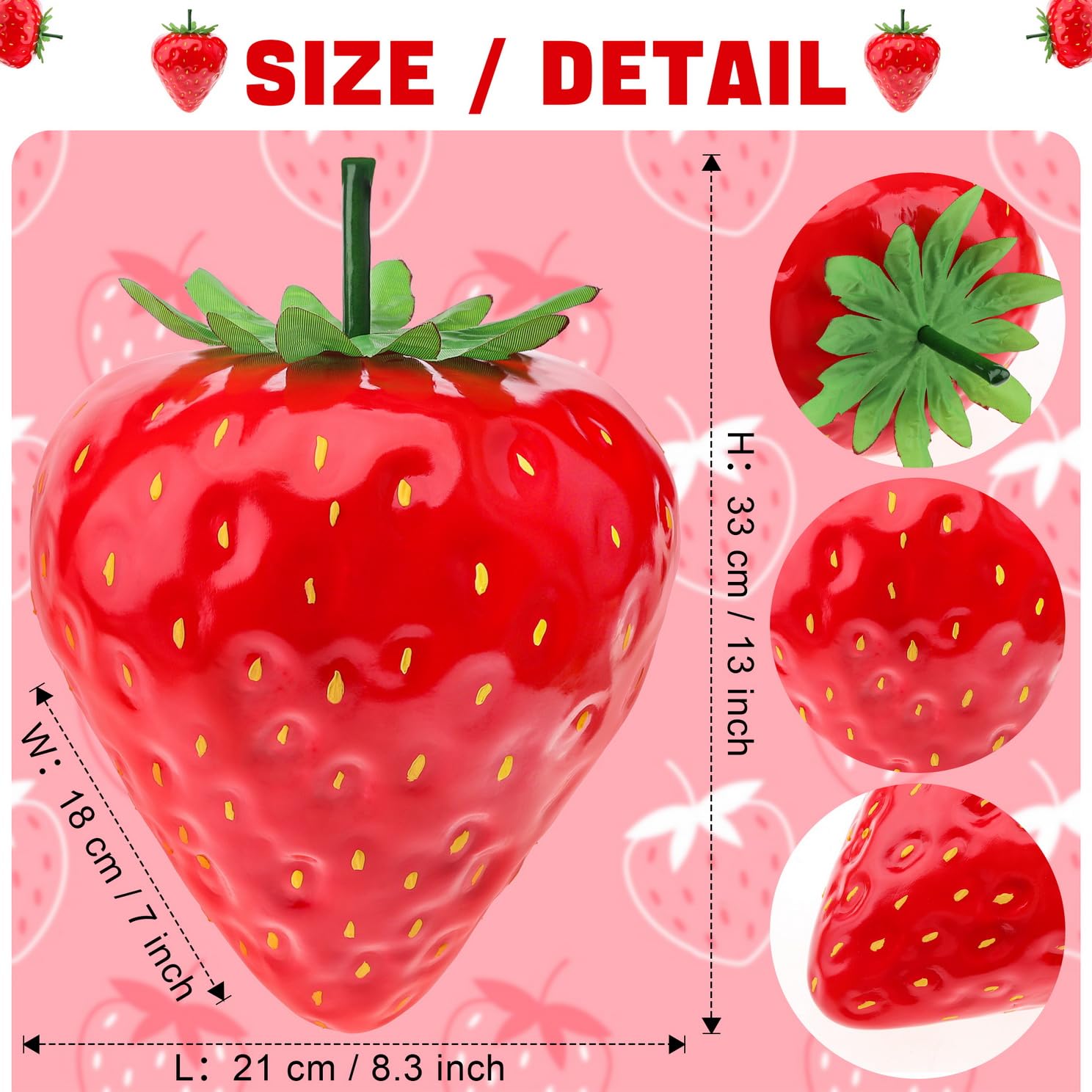 Amazon.com: Woration 13inch Artificial Large Red Strawberry