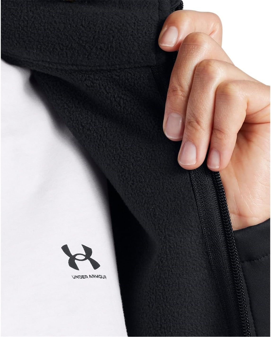 Under Armour Womens ColdGear Infrared Shield 2.0 Soft Shell, (002) Black / / White, Medium - Image 4