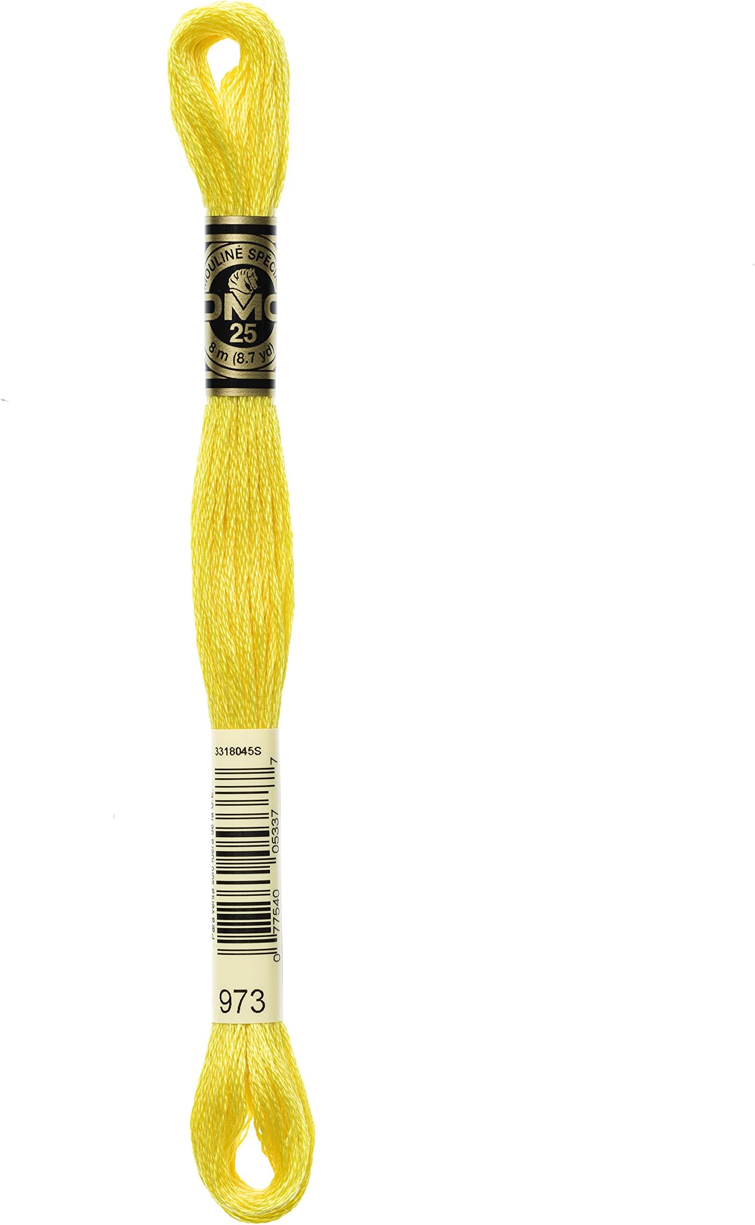 117-973 6 Strand Embroidery Cotton Floss, Bright Canary, 8.7-Yard