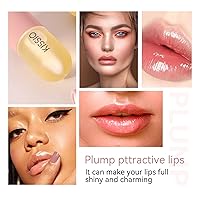 Vista 90 de KISSIO Plumper de labios, brillo de labios de color, potenciador de labios, extractos de plantas, suero labial que rellena los labios, brillo labial