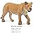 FUNSHOWCASE African Jungle Animals Lioness Toy Figure Realistic Plastic Figurine Height 2.4-inch