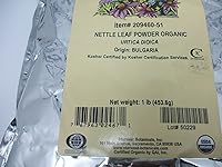 Vista 2 de Starwest Bottanicals - Polvo orgánico de hoja de ortiga, bolsa de 1 libra