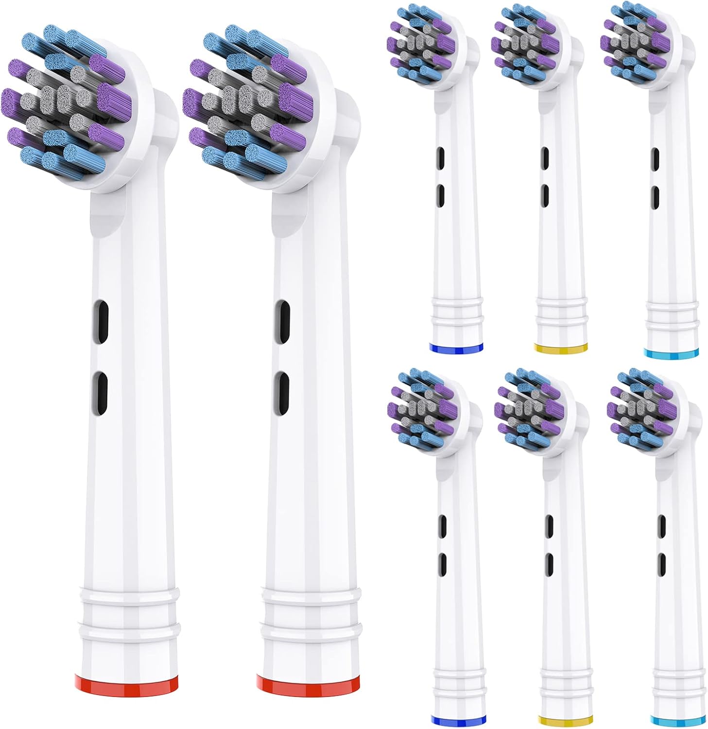 FIRIK Electric Toothbrush Replacement Heads for Oral b: Soft Brush Heads Compatible with Pro 1000/3000/5000/7000/8000/9600, Pack of 8 Precision Clean
