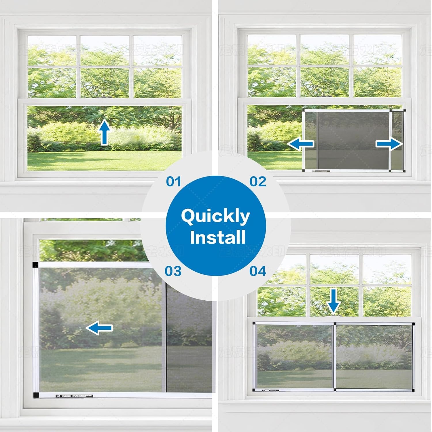 Expandable Window Screen， Adjustable Screen Replacement (15" H x 21"-40" W)