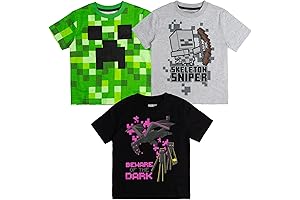 Minecraft Boys 3-Pack Skeleton Enderman T-Shirts