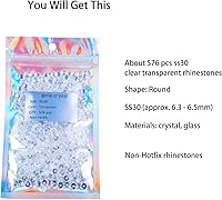 Vista 175 de Genie Crystal ss34 Red Glass Rhinestones 288 Pcs, 7.0 mm Big Light Siam Flatback Rhinestone, Diamond Cut Gems for Crafts, Face Mask, Makeup