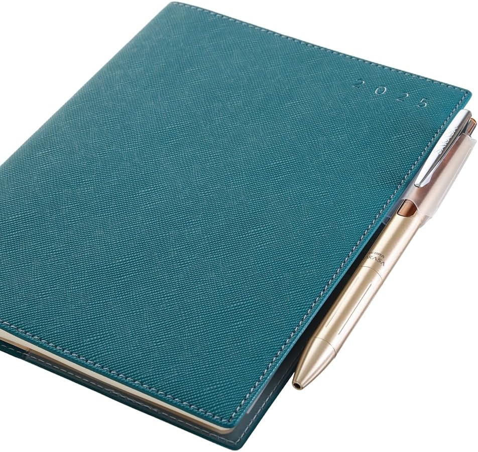 Noritsu NOLTY 9893 Notebook, Begins in April 2025, B6, Weekly Ecre, 2, Blue Green