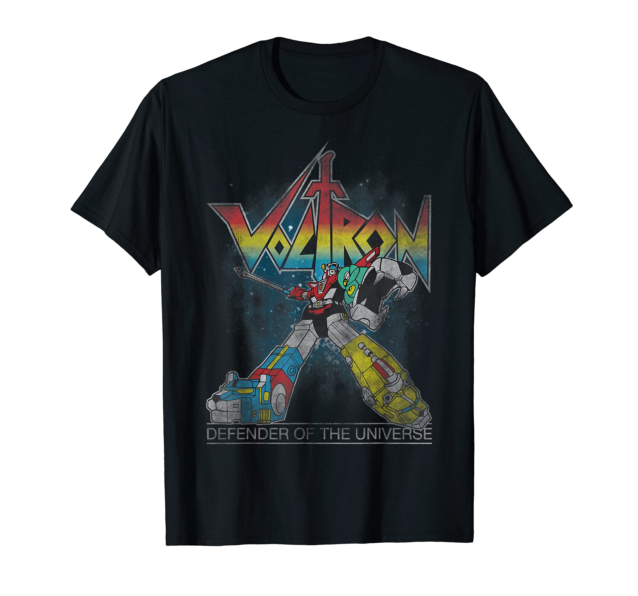 Voltron: Retro Defender Rainbow T-ShirtOEKO-TEX STANDARD 100