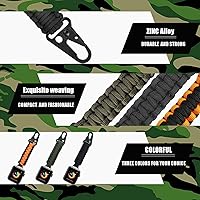 Vista 4 de yothchose Llavero de cuerda de paracaídas compatible con correa trenzada militar Apple Watch Fob Negro con naranja