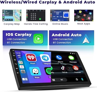 8Core 4+64G Android 15 Car Stereo for Lexus RX330 RX350 RX400H RX300 2003-2009 Wireless Carplay Android Auto DSP, 9 inch 1280*720 IPS Touch Screen Car Radio 59UI GPS 5G WiFi DSP Bluetooth Backup Cam
