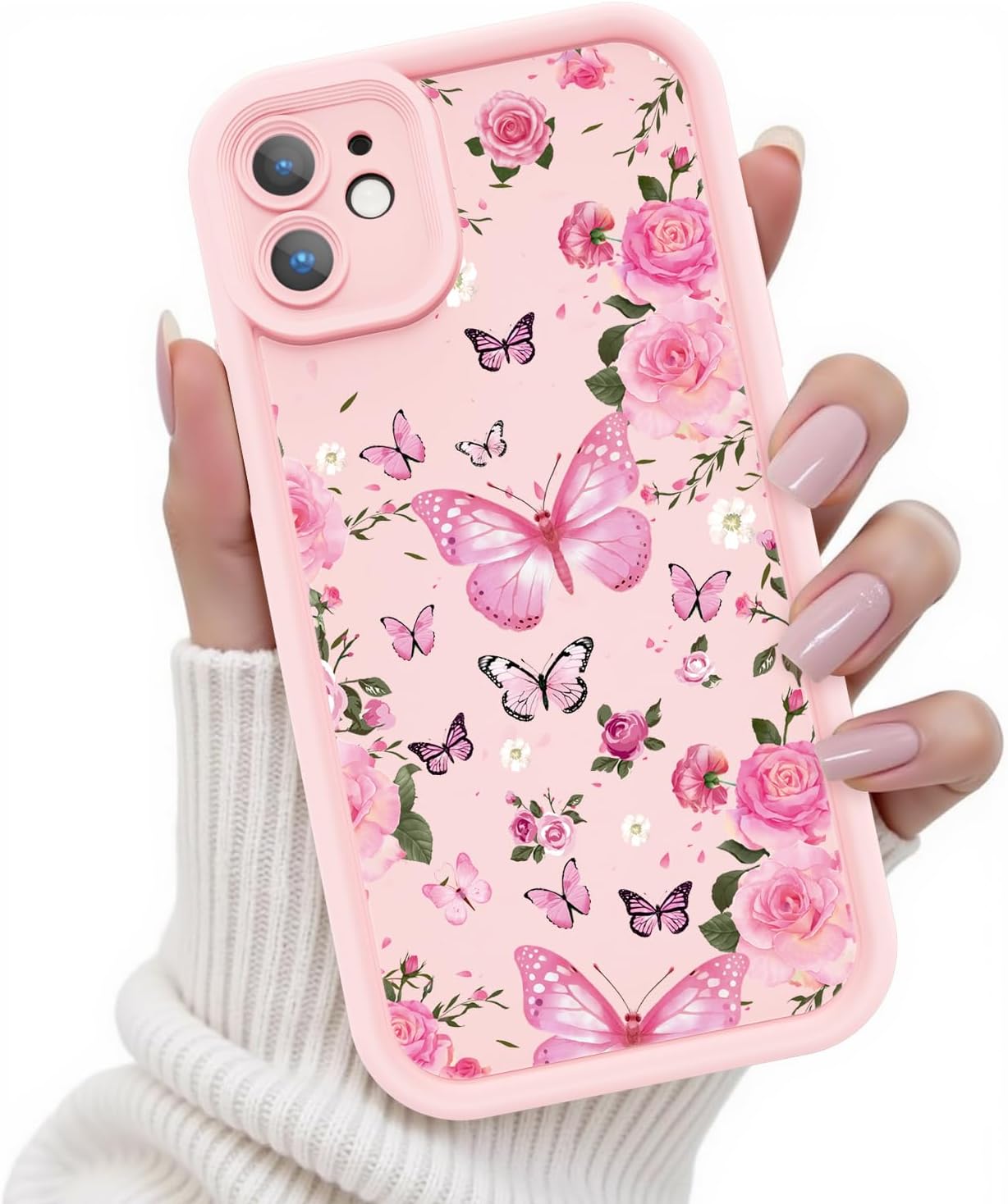 Case for iPhone 12, Silicone Shockproof Cover Women