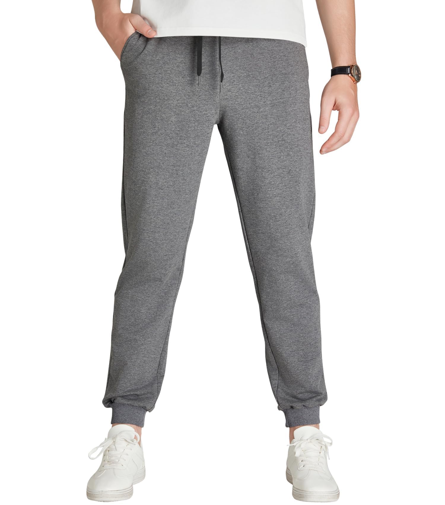 Idtswch 86/91/96/101 Lange Schrittlänge Sporthose Extra lang Herren Jogginghose Herren Trainingshose Baumwolle Fitness Hosen Herren mit Reißverschlusstaschen