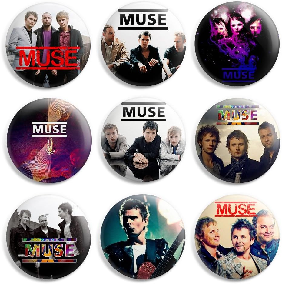 Muse Pinback Buttons Pin Badges 1 Inch (25mm) - Pack of 9