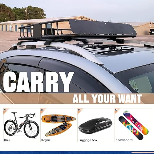 Miniatura 3 de AUXPACBO Barras transversales para Subaru XV Crosstrek 2013-2023 y 2014 - 2023 Subaru Forester y Subaru Impreza 2012-2023 portaequipajes ajustable