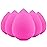 BEAKEY 5 Pcs Makeup Sponges, Latex-Free Beauty Sponge for Flawless Liquid, Cream, and Powder Application, Rose Pink Sponges