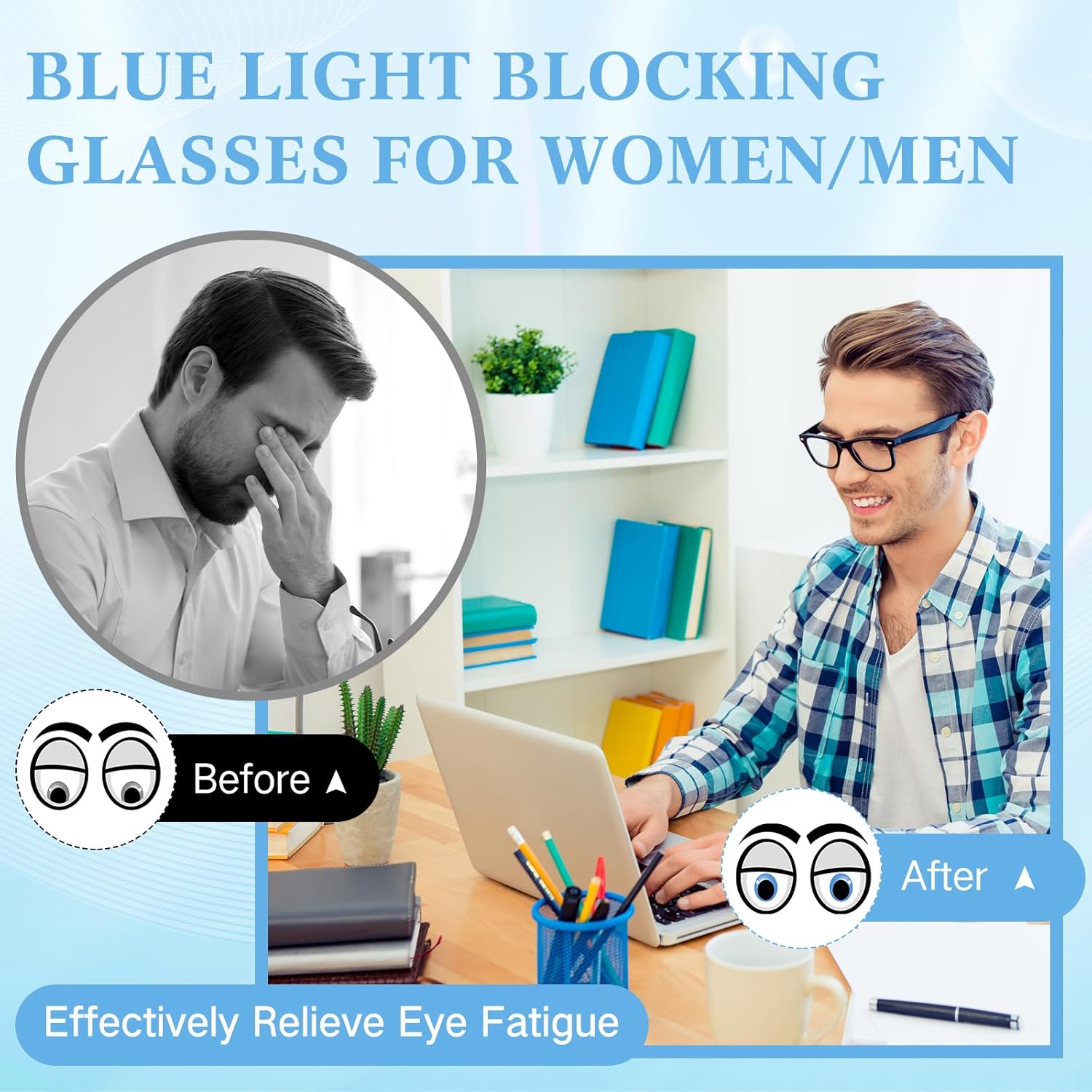 Jerify 18 Pack Blue Light Glasses for Women Men, Bluelight Blocking Glasses for Computer Reading Phone Screen Gaming TV - Image 5