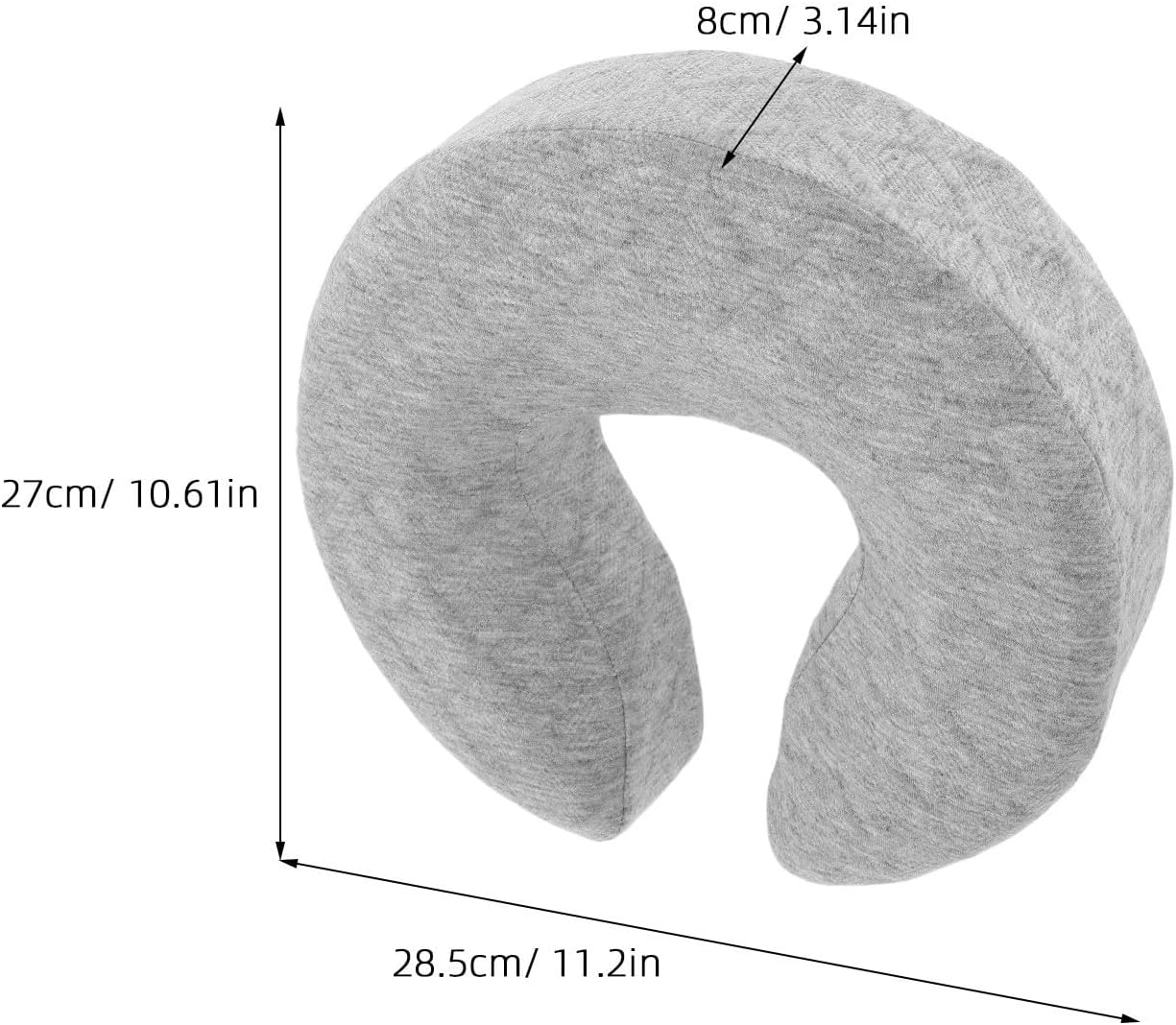 Didiseaon Ergonomic U-Shaped Massage Headrest Pillow with Memory Foam and Polyester Fiber, Portable Face Cushion for Beauty Salon or Spa Beds, Evenly Distributes Neck and Chin Pressure