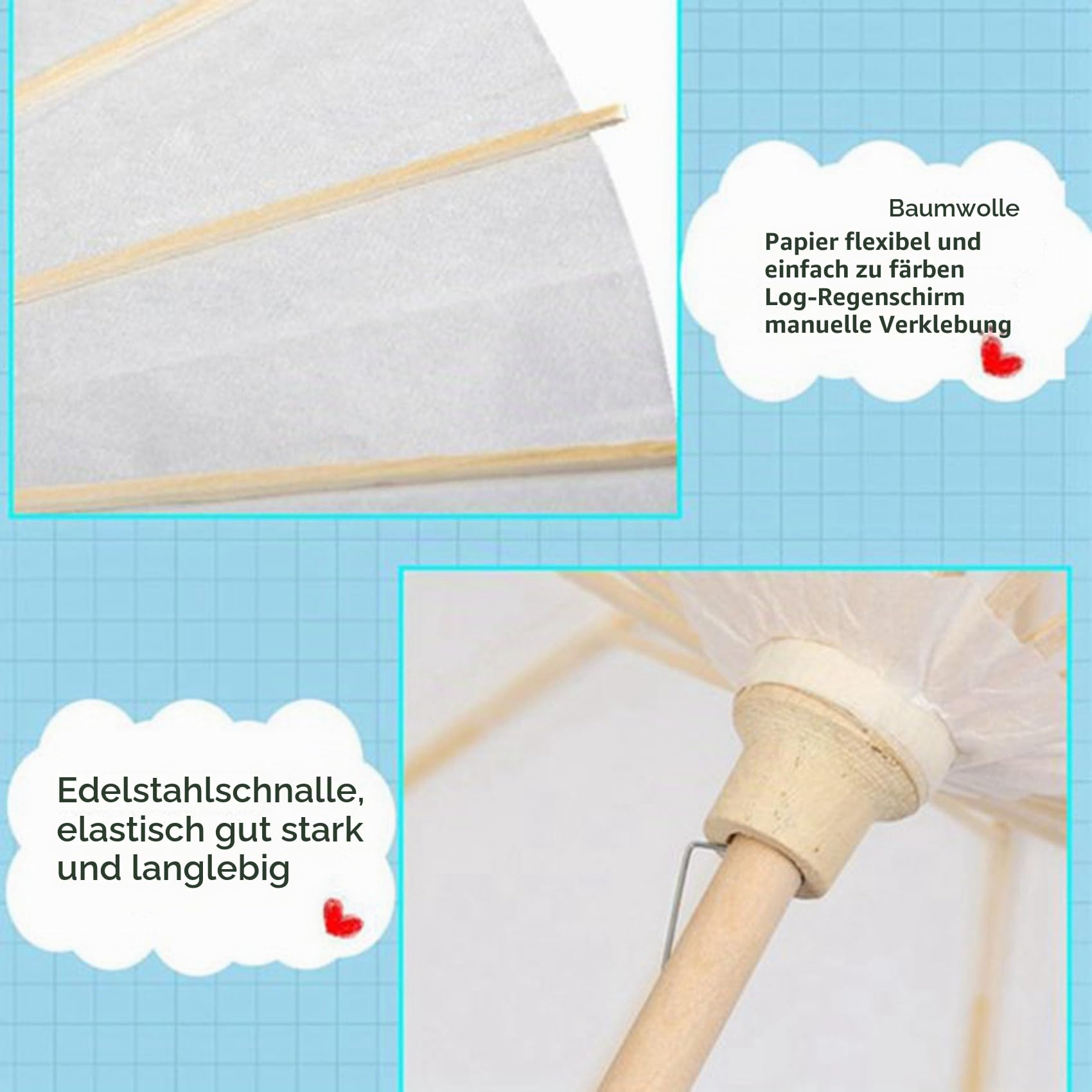 32 Stück für Hochzeiten, Party-Geschenke, 40 cm, Bambus-Schirme für Tischdekorationen bei Brautpartys, Foto-Requisiten