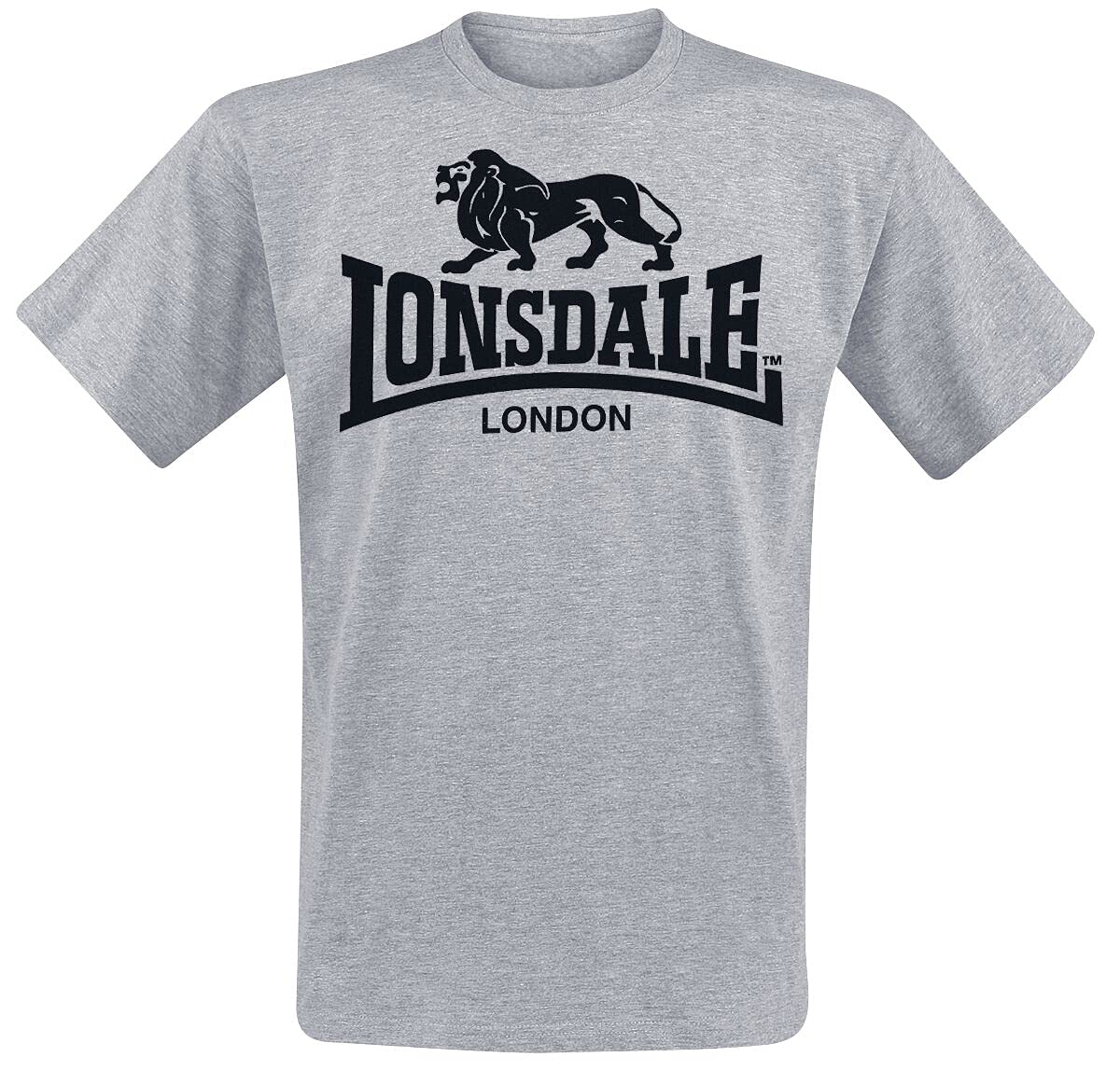Lonsdale Men's Gris Classic Cut T-Shirt Logo