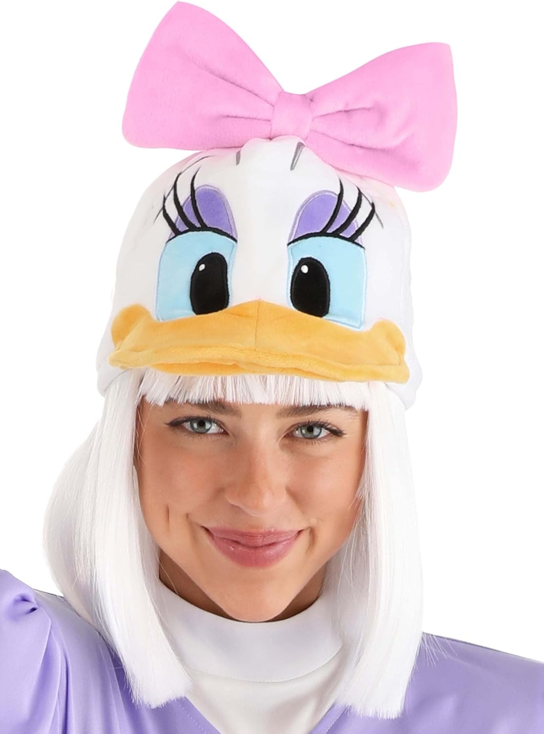 Disney Plus Size Daisy Duck Costume for Women - Tights, Hat, Pink Bow, Gloves & Bracelet - Officially Licensed