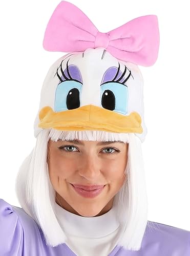 Miniatura 8 de Disney - Disfraz de pato de margarita para mujer, medias, sombrero, lazo rosa, guantes y pulsera, con licencia