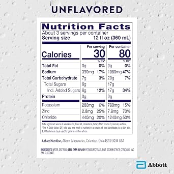 Pedialyte Electrolyte Solution, 33.8 Fl Oz Bottle, Unflavored