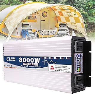 Przetwornica Samochodowa,Falowniki Czystej Fali Sinusoidalnej 5000w 12v Dc Do Ac 220v Moc Szczytowa 5000w,LodóWki, Klimatyzatory,ZamrażArki,Pralki,24V-220V-8000W