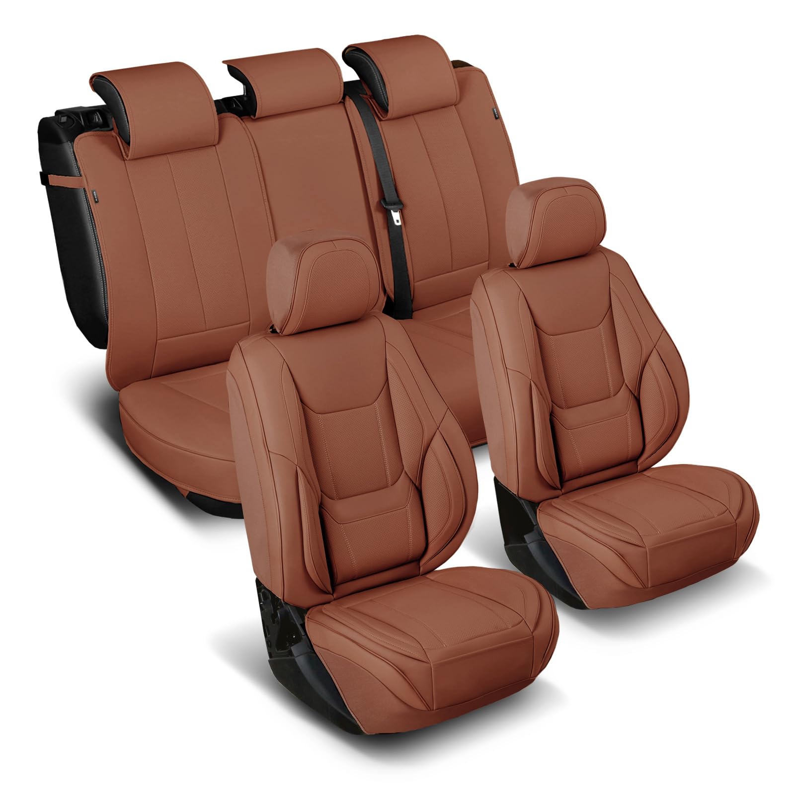 Coverland Custom Car Seat Covers Compatible with 2015-2026 Porsche Macan - Premium Leather Non-Slip Memory Foam Waterproof Seat Cover Custom fit