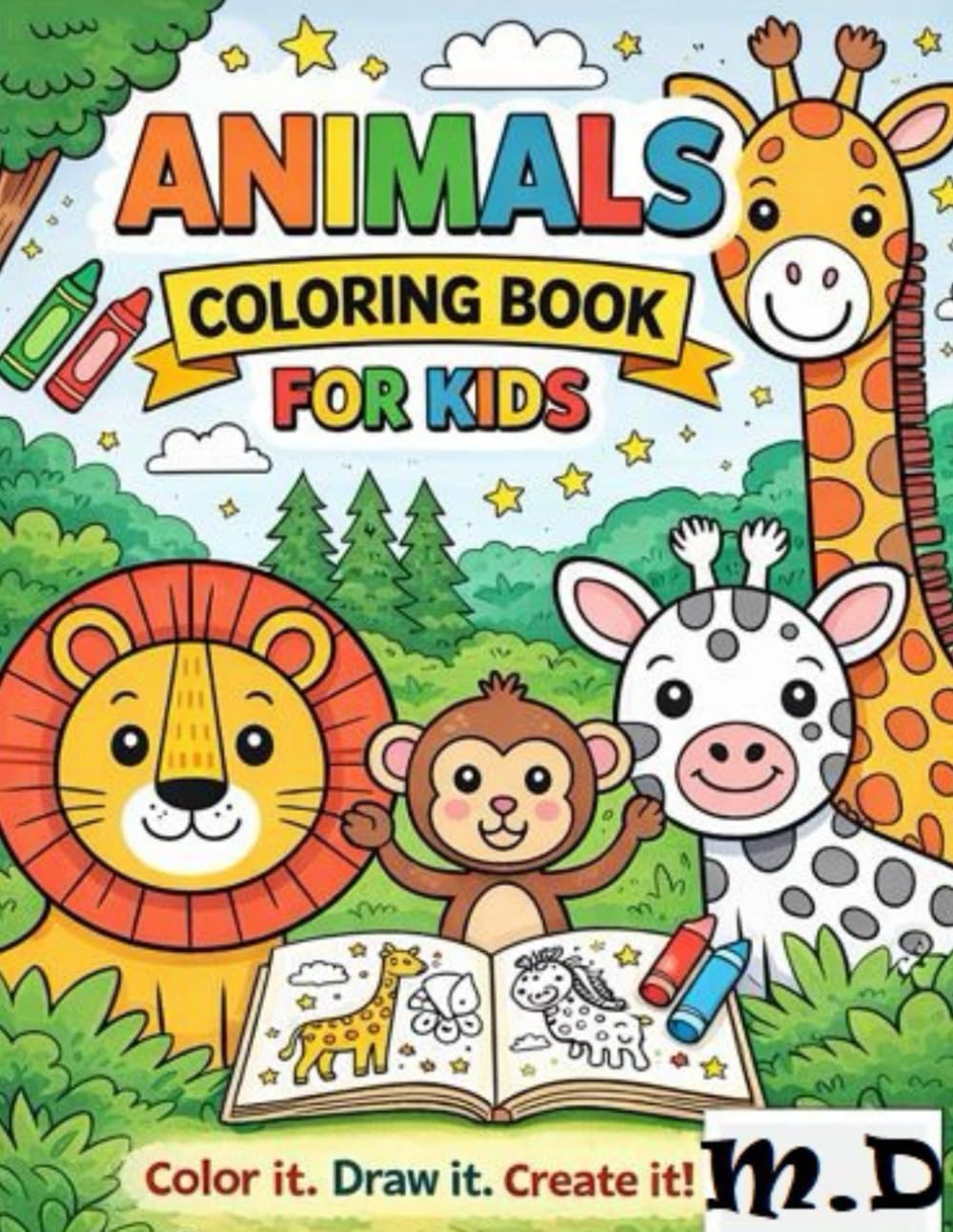 Animals Coloring Book For Kids: Coloring and Drawing Fun for Ages 4–7
