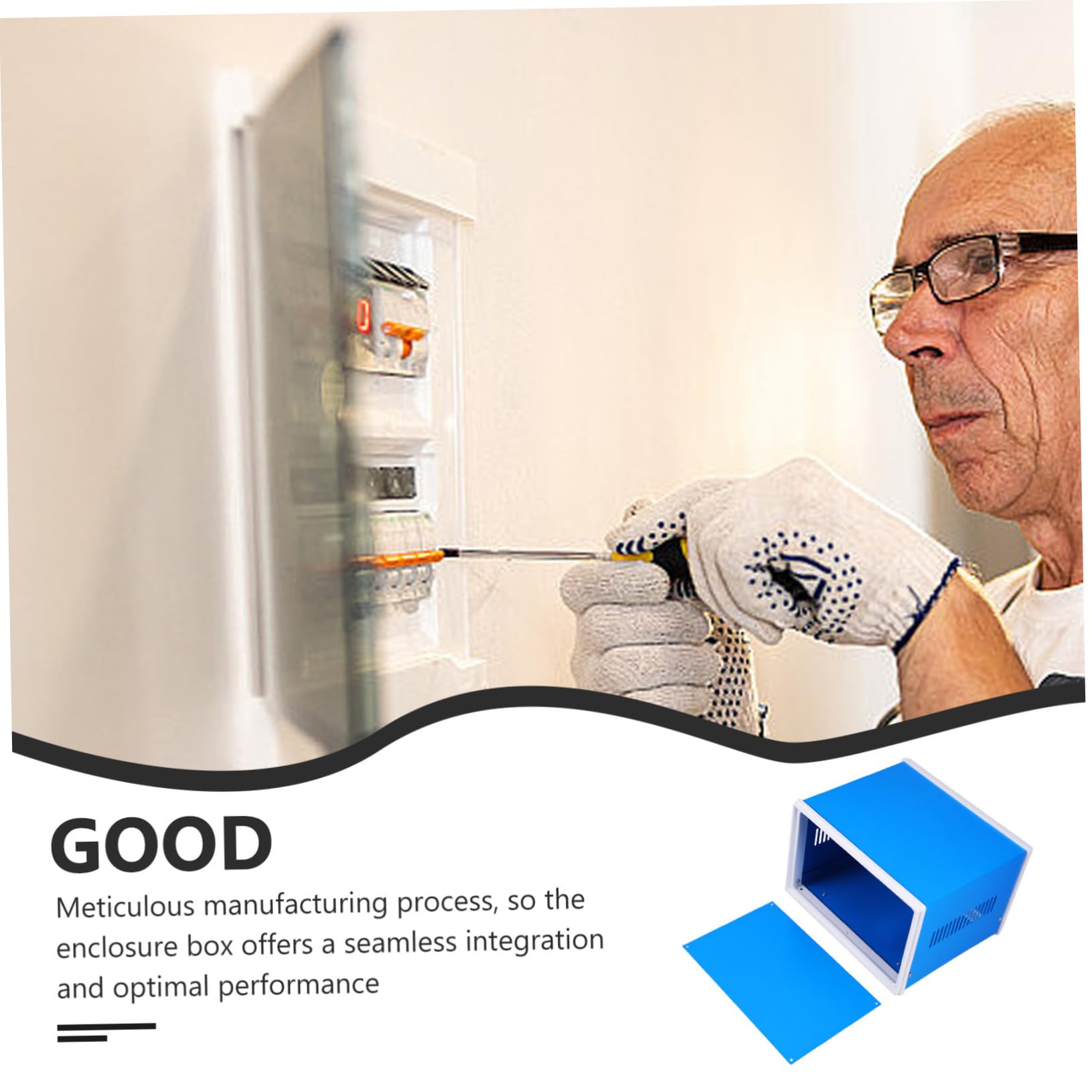 DOITOOL Elektronikgehäuse Metall Anschluss Und Projektbox Aus Eisen Schraubbefestigung Schutzgehäuse Für Messgerät Und Kommunikationsverteiler Für Industrieanlagen
