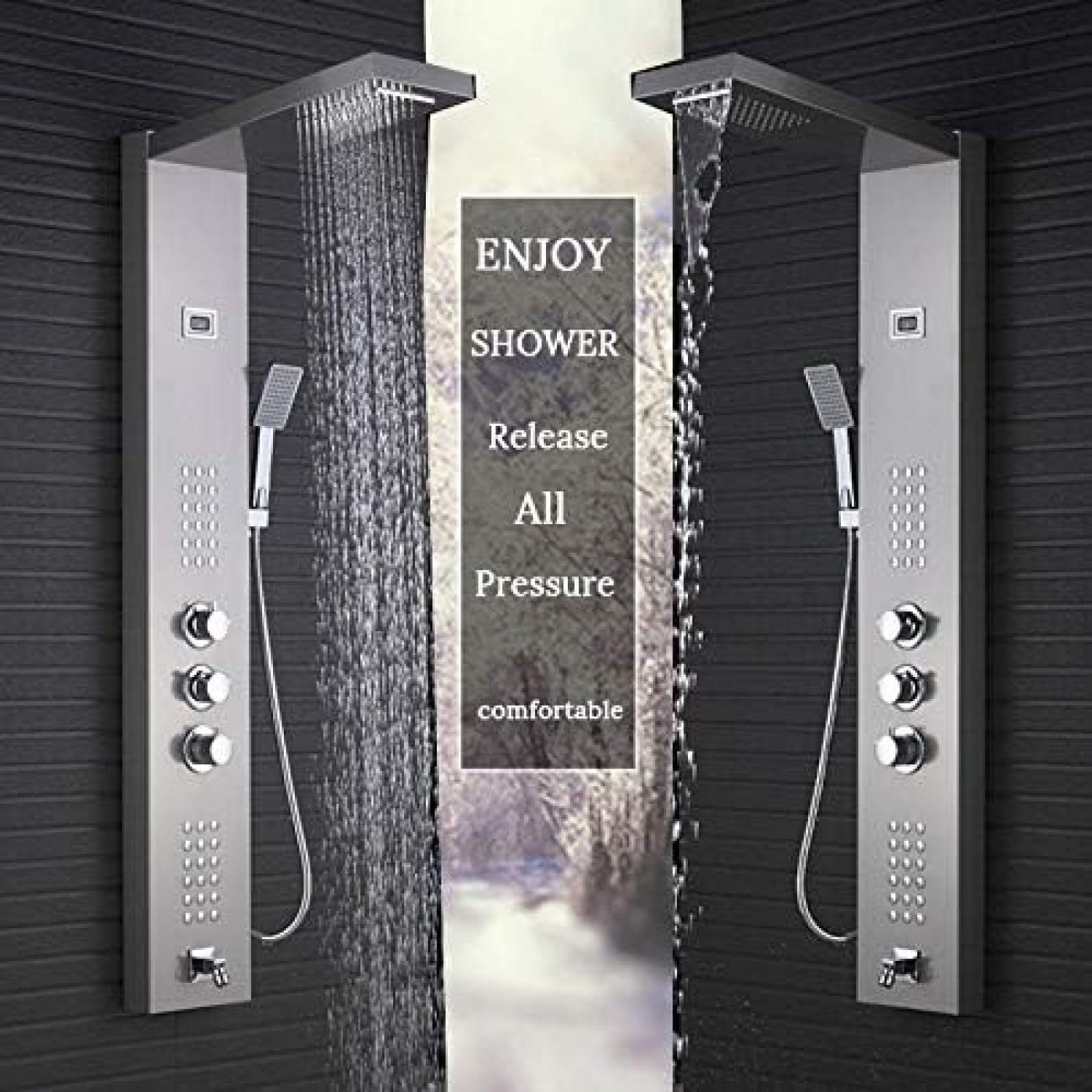 termostatyczny wodospad deszczownica panel prysznicowy kolumna prysznicowa dysze wylewka wanny bateria prysznicowa Household faucets