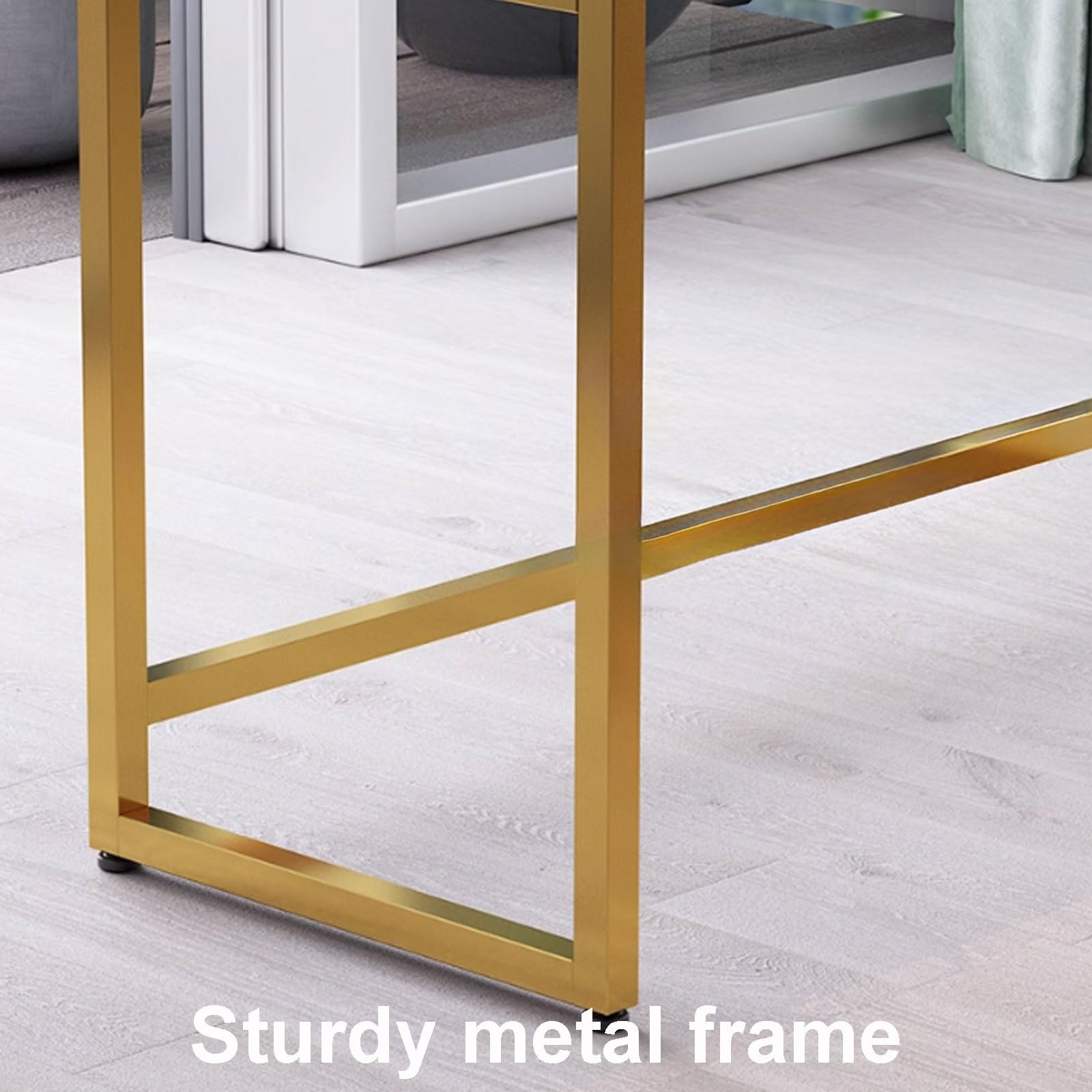 Elegante specchio da trucco illuminato in oro bianco – Piccola postazione trucco e soluzione per riporre oggetti per casa e studio – Design moderno ed elegante, perfetto per gli amanti della bellezza
