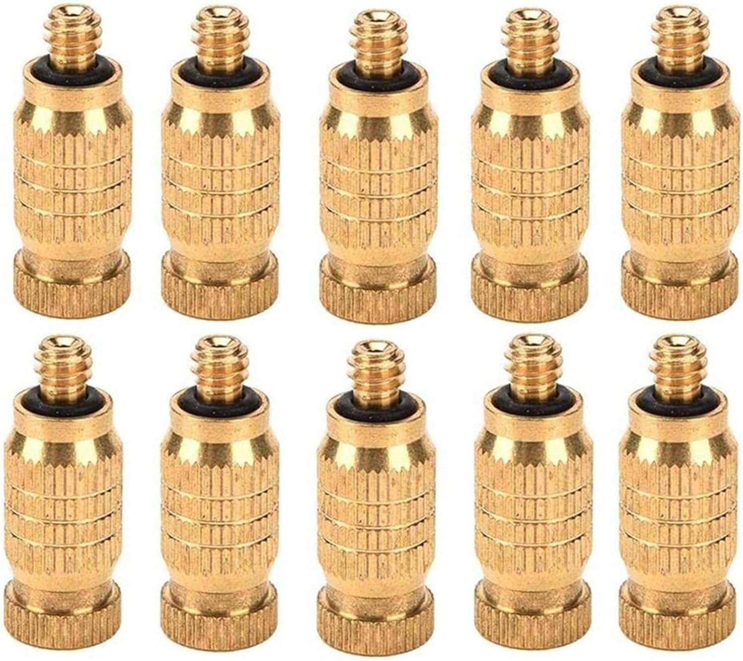 50pcs Brass Misting Nozzles for Outdoor Cooling System High Pressure Mister Nozzle Atomizing Misting Sprayer Fog Nozzles for Garden, Humidification, Landscaping, Dust Control (Size : 0.15mm)