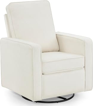 Delta Children Luna Nursery Swivel Glider - Greenguard Gold Certified and Oeko-TEX Standard 100 Fabric, Oatmeal