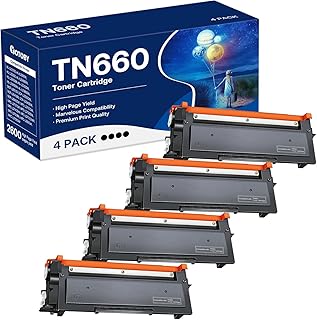 TN660 Toner Cartridge Replacement Compatible for Brother TN 660 TN-660 TN630 High Yield to use with HL-L2380DW HL-L2320D HL-L2340DW DCP-L2540DW MFC-L2700DW MFC-L2720DW Printer (Black, 4 Pack)