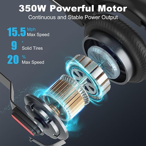 Caroma Electric Scooter Adults, 350W/500W Motor, Top Speed 20/25 Mph & 30 Miles Range, 8.5 Solid Tires, Cruise Control E Scooter for Adults