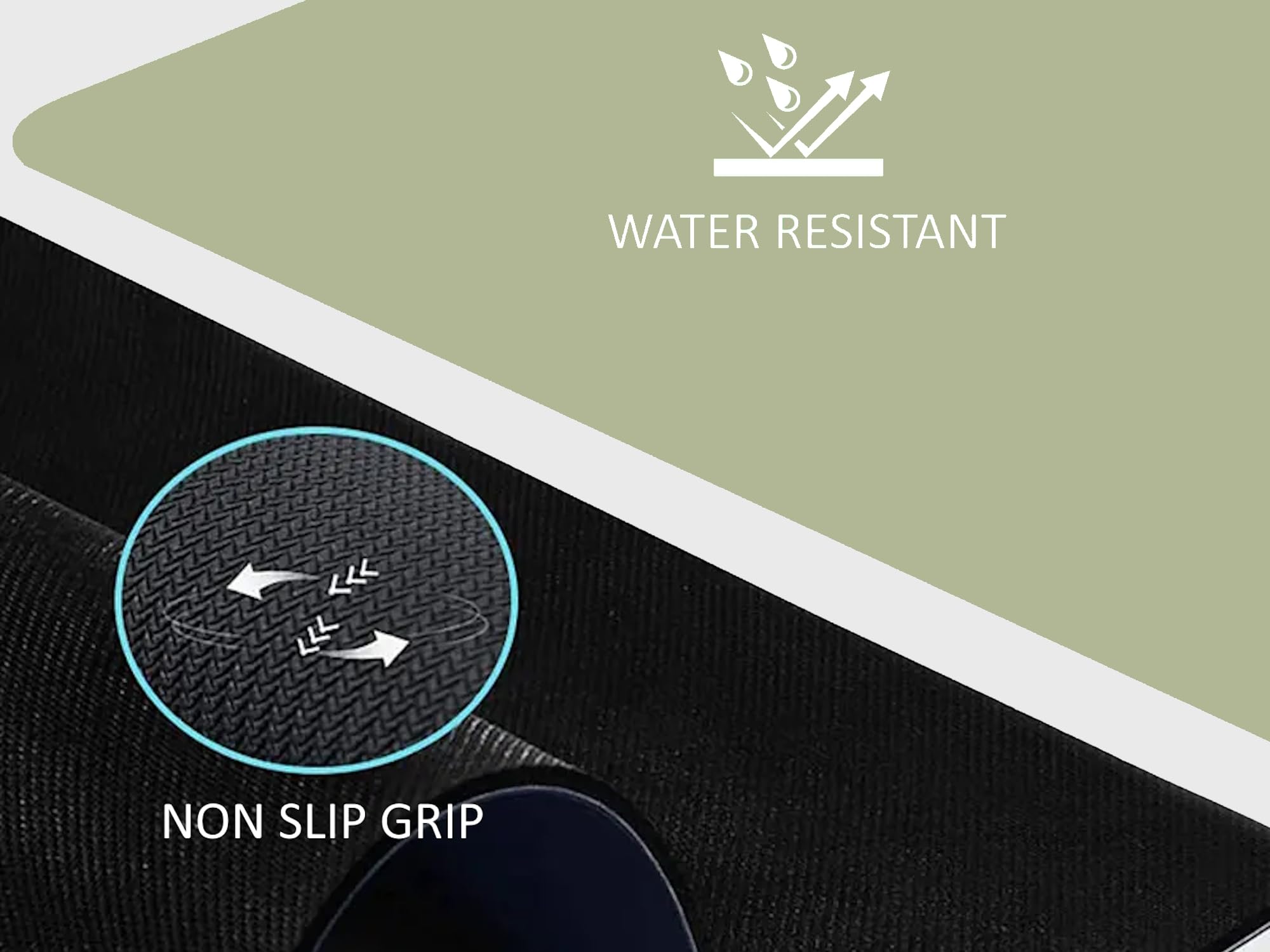 Tappetino da yoga di alta qualità, spessore 5 mm, extra largo e lungo, antiscivolo e anti-strappo. Base in gomma naturale e parte superiore in poliuretano. Perfetto per yoga, yoga,