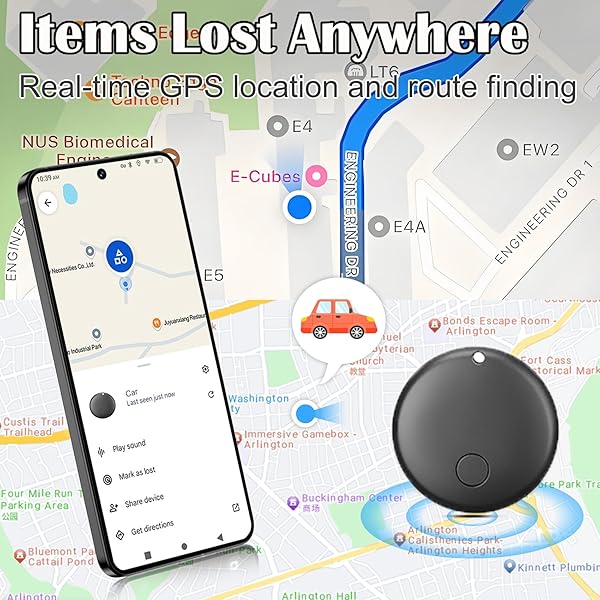 GPS Coche Localizador, Air Tracker Android Rastreador GPS para Coche, Vehículos Smart Tracker Magnet Finder Compatible con Google Find Hub sin suscripción mensual - 3