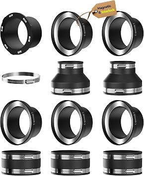 4 magnetic dust collector fittings for 5 woodworking shop vacuum cleaners