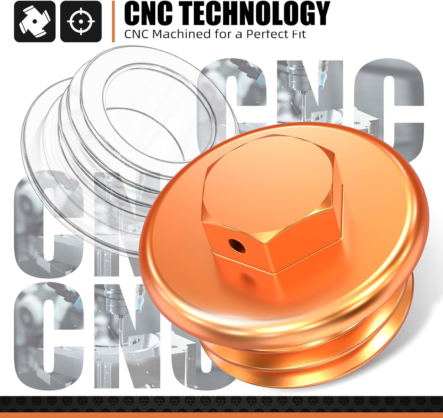 NICECNC Engine Oil Filler Plug Cap Screw Bolt | Orange
