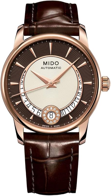MIDO Baroncelli Diamonds - Swiss Automatic Watch for Women - Brown Dial - Case 33mm - M0072073629100