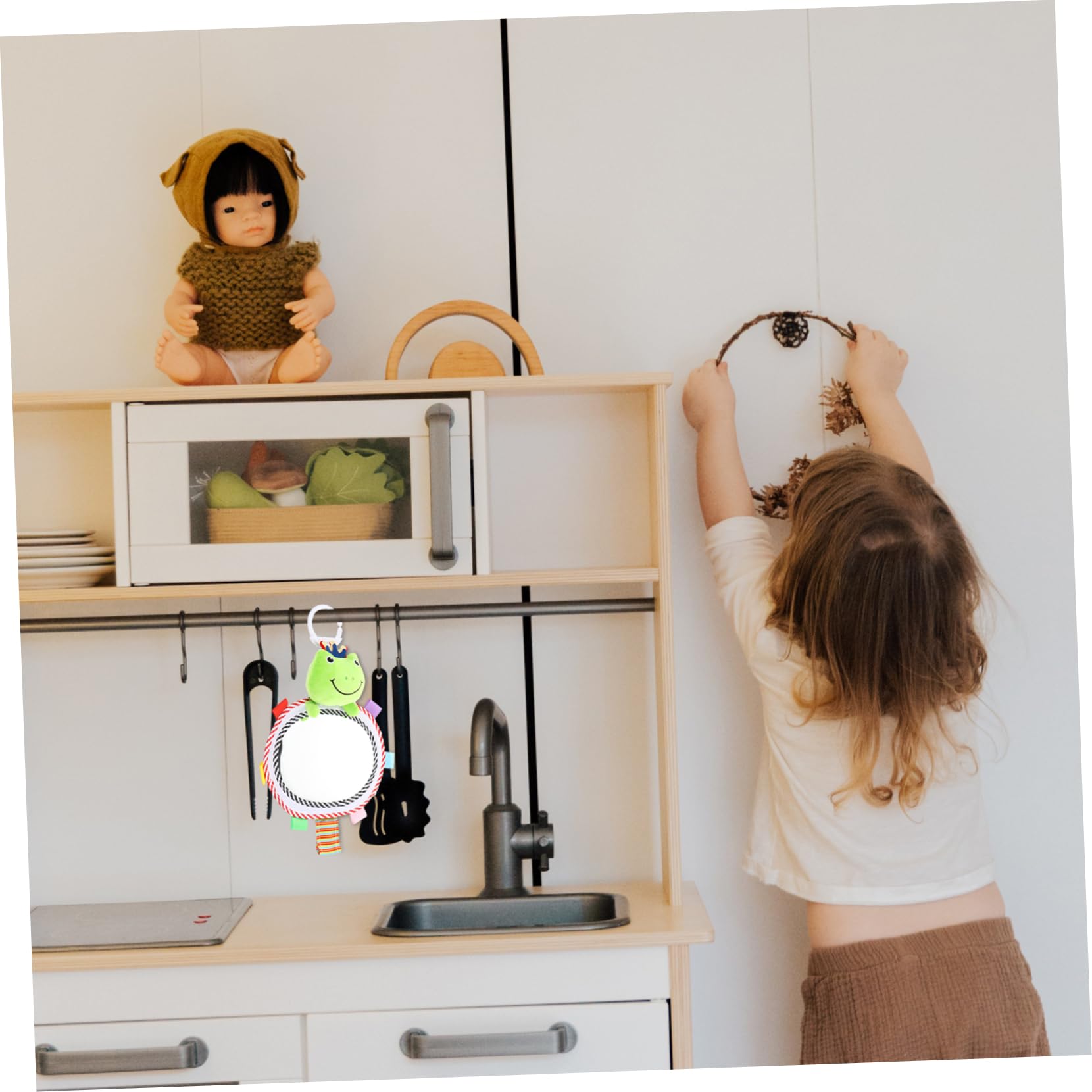 UPKOCH 3pezzi Specchietto Retrovisore per per Posteriore Design Frog Facile Installare Resistente Multi- per Infantile