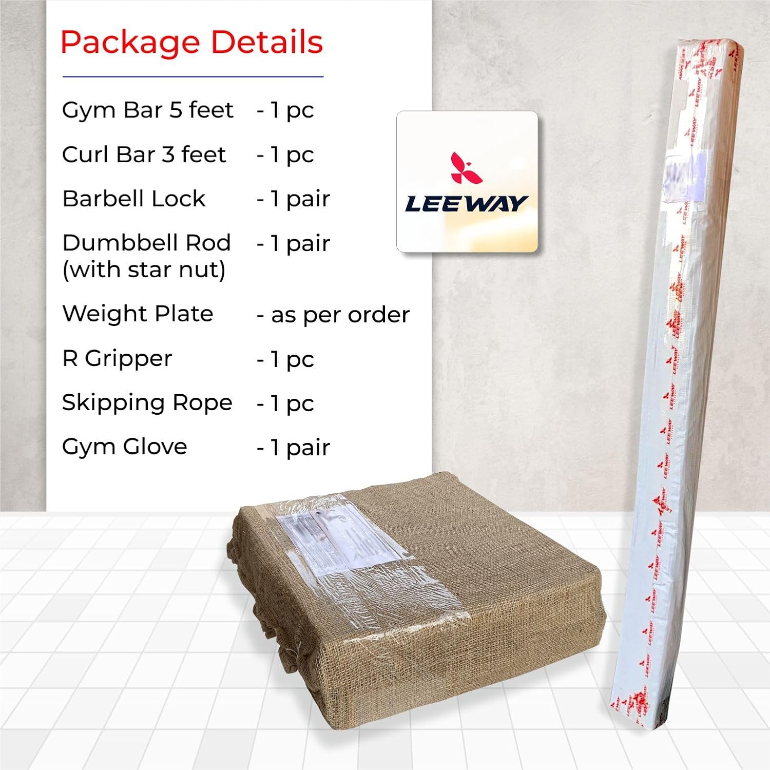 Buy Now Leeway Metal Integrated Rubber Coated Weight Plate 50 Kg Hom...