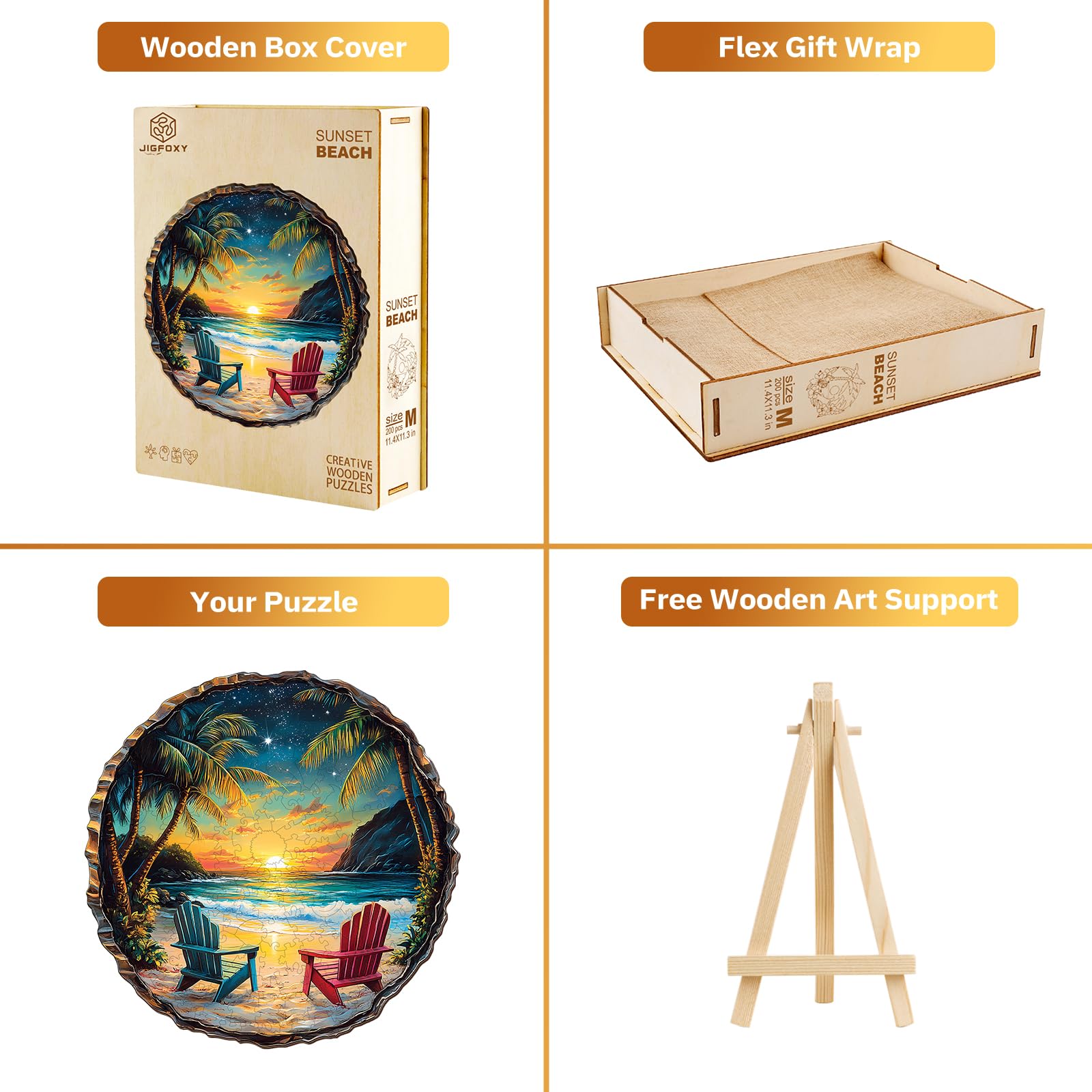 Jigfoxy Puzzle in legno per adulti, puzzle in legno per adulti, puzzle in legno a forma di animale unico per amici e familiari (XL, 43,9 x 43,7 cm, 545 pezzi)
