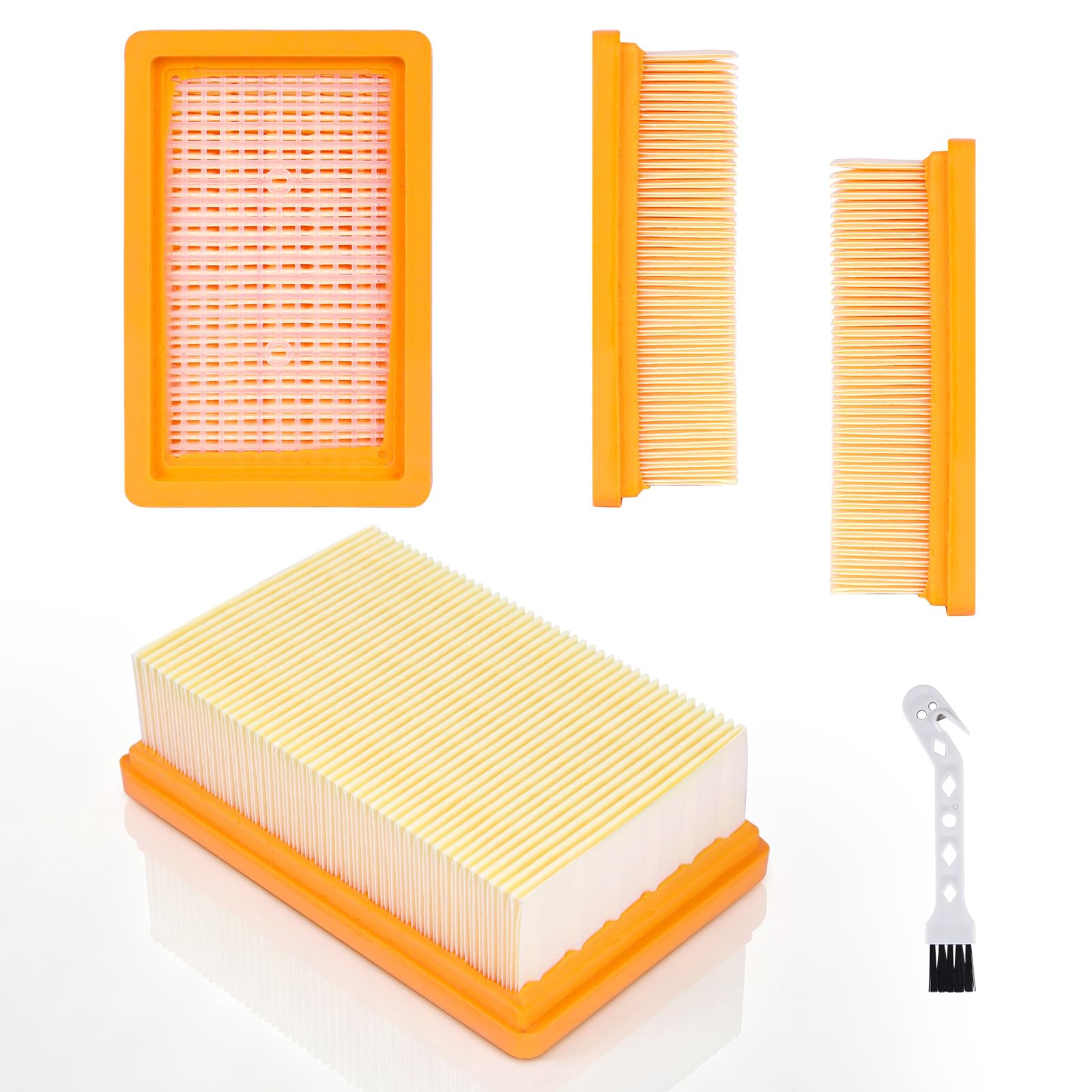 4 Stück 12040193 Ersatzfilter für Bosch Unlimited Serie 7 Akku-Staubsauger BKS711XXL, BBS711W, BBS712A, BCS711GB, BKS711MALL Filter mit Reinigungsbürste