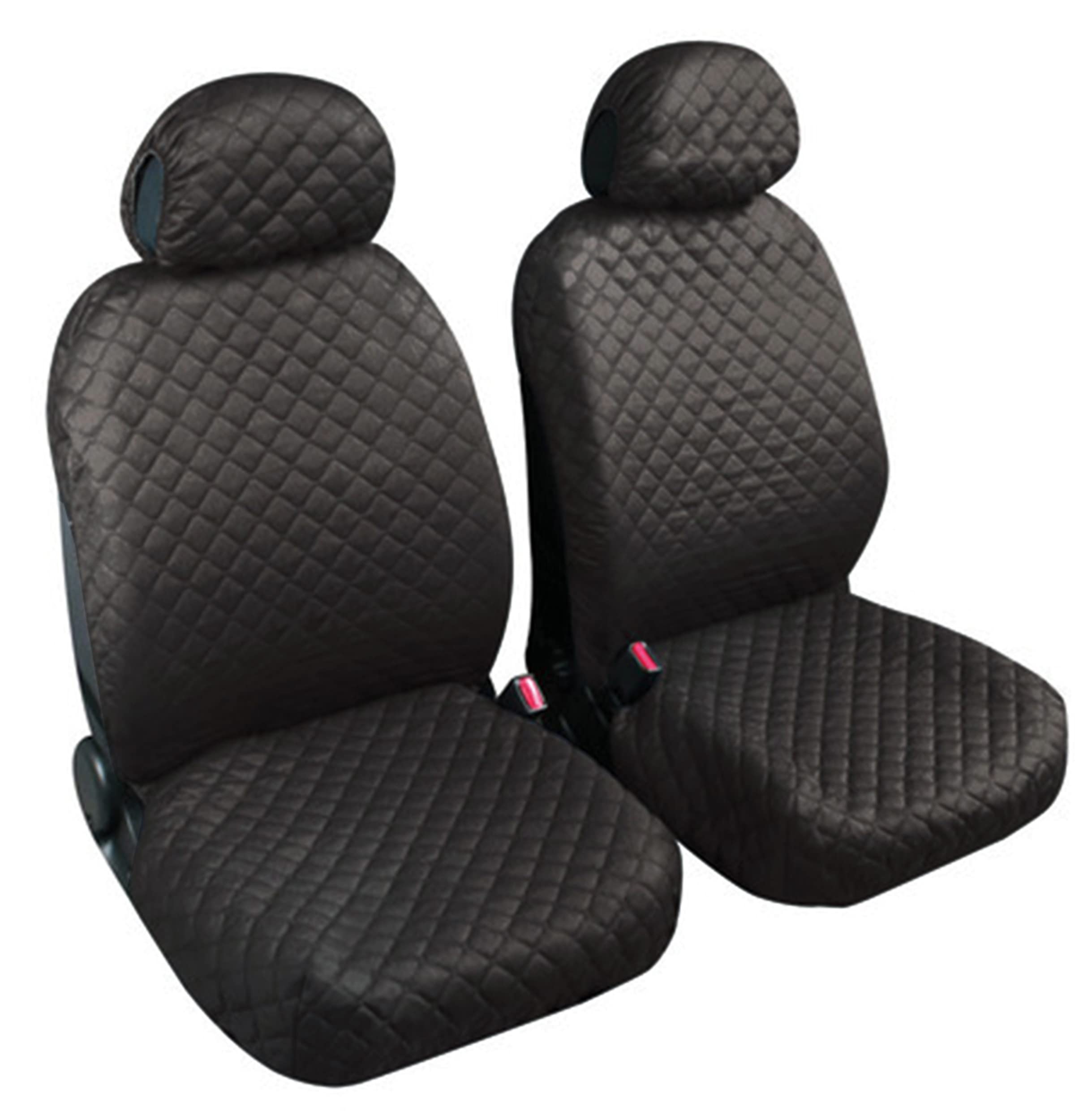 Auto Accessori Lupex - Coprisedili Auto Anteriore Universali, colore Grigio Scuro, coppia fodere auto o furgone 2 posti, tessuto cotone trapuntato, set protezione sedile anteriori