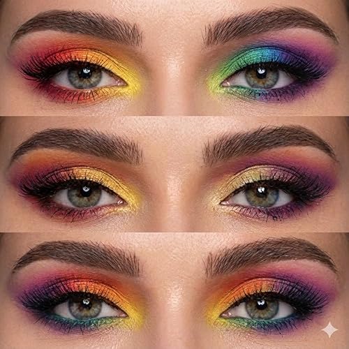 Miniatura 5 de BestLand Paleta de sombras de ojos arcoíris de 39 colores, maquillaje profesional, paletas de sombras de ojos metalizadas mate, polvo ultra
