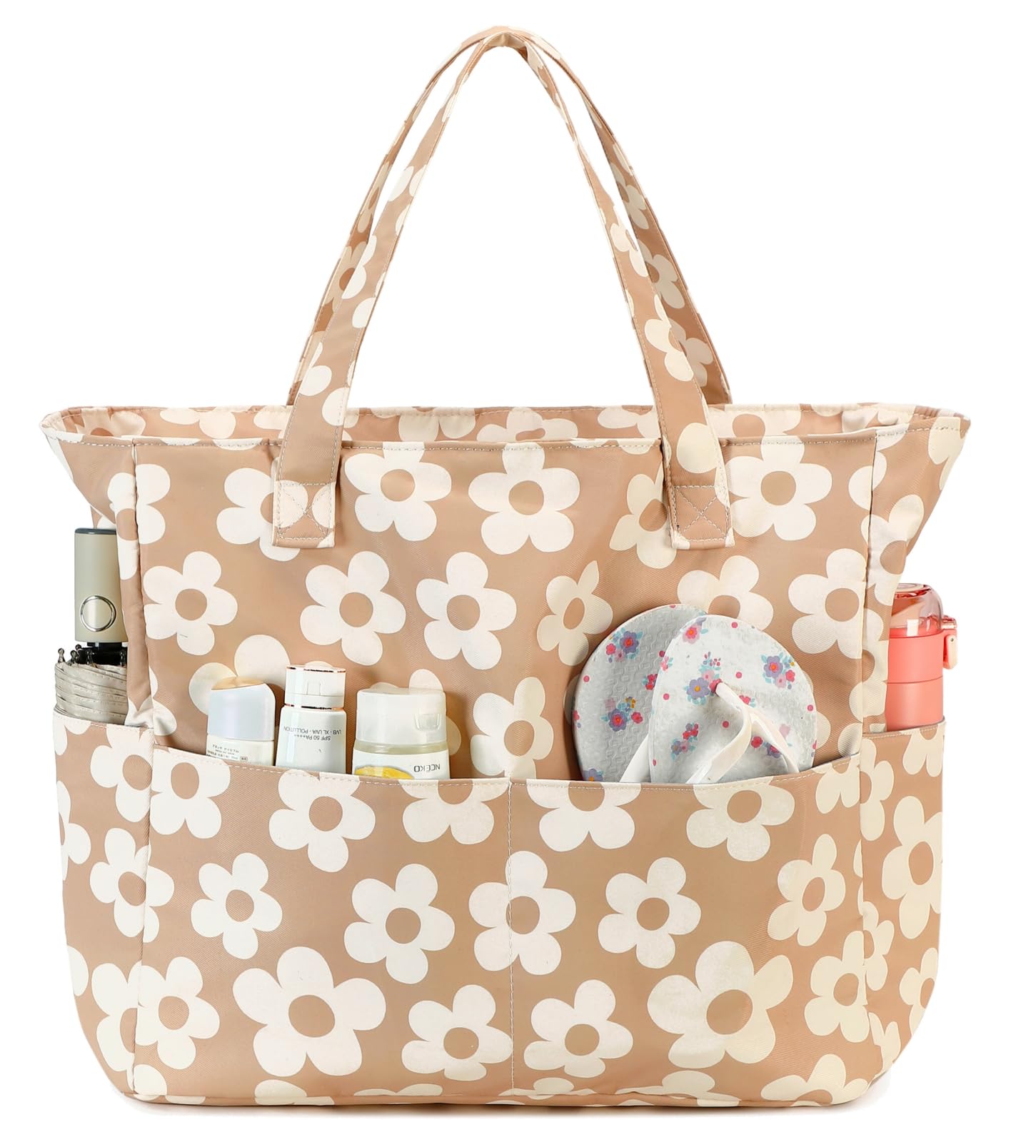 Bluboon Waterproof Beach Tote Pool Bags for Women Ladies Extra Large Carry On Bag With Wet Compartment for Weekender Travel | Waterproof, Extra Large,