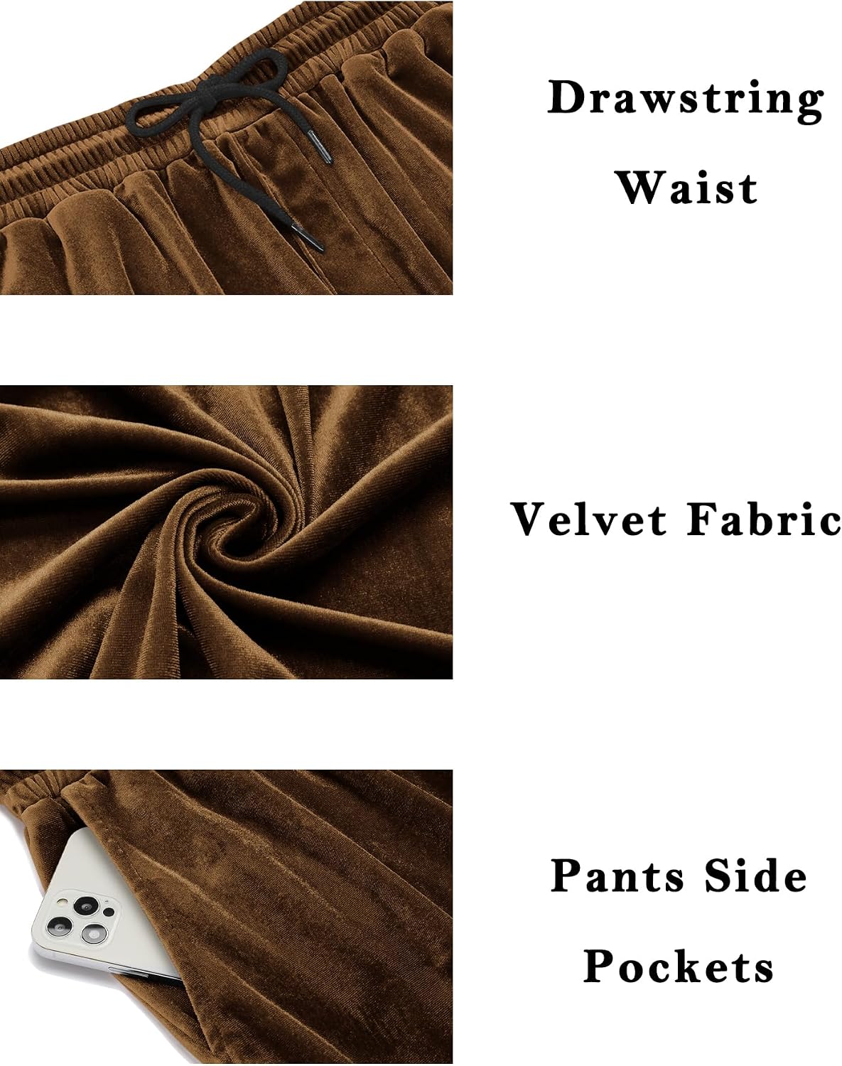LecGee Mens Tracksuit Long Sleeve Full Zip Velour Hoodie Jacket Jogger Sweatpants Casual Velvet Sweatsuits Set M-3XL